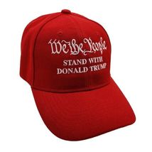 &quot;We The People Stand With Donald Trump&quot; Embroidered Red Hat New! - £12.47 GBP