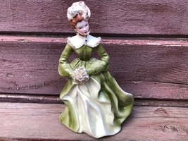 VTG Florence Ceramics of California Figurine SHIRLEY w Gold Trim Woman 7 3/4&quot;  - £59.47 GBP