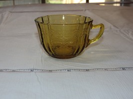 Vintage Amber Glass Depression Glass 1 Tea / Coffee Cup ~ - £10.11 GBP