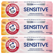 Pack of (3) New ARM &amp; HAMMER Sensitive Teeth &amp; Gums Toothpaste 4.5 oz - £17.15 GBP
