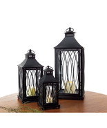 Traditional Black Metal Lantern (Set of 3) - $3,238.38 MXN