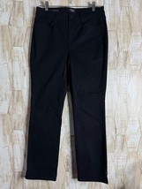NYDJ Black Denim Sheri Slim Straight Leg Jeans Womens Casual Mid-Rise Si... - $279.00 MXN