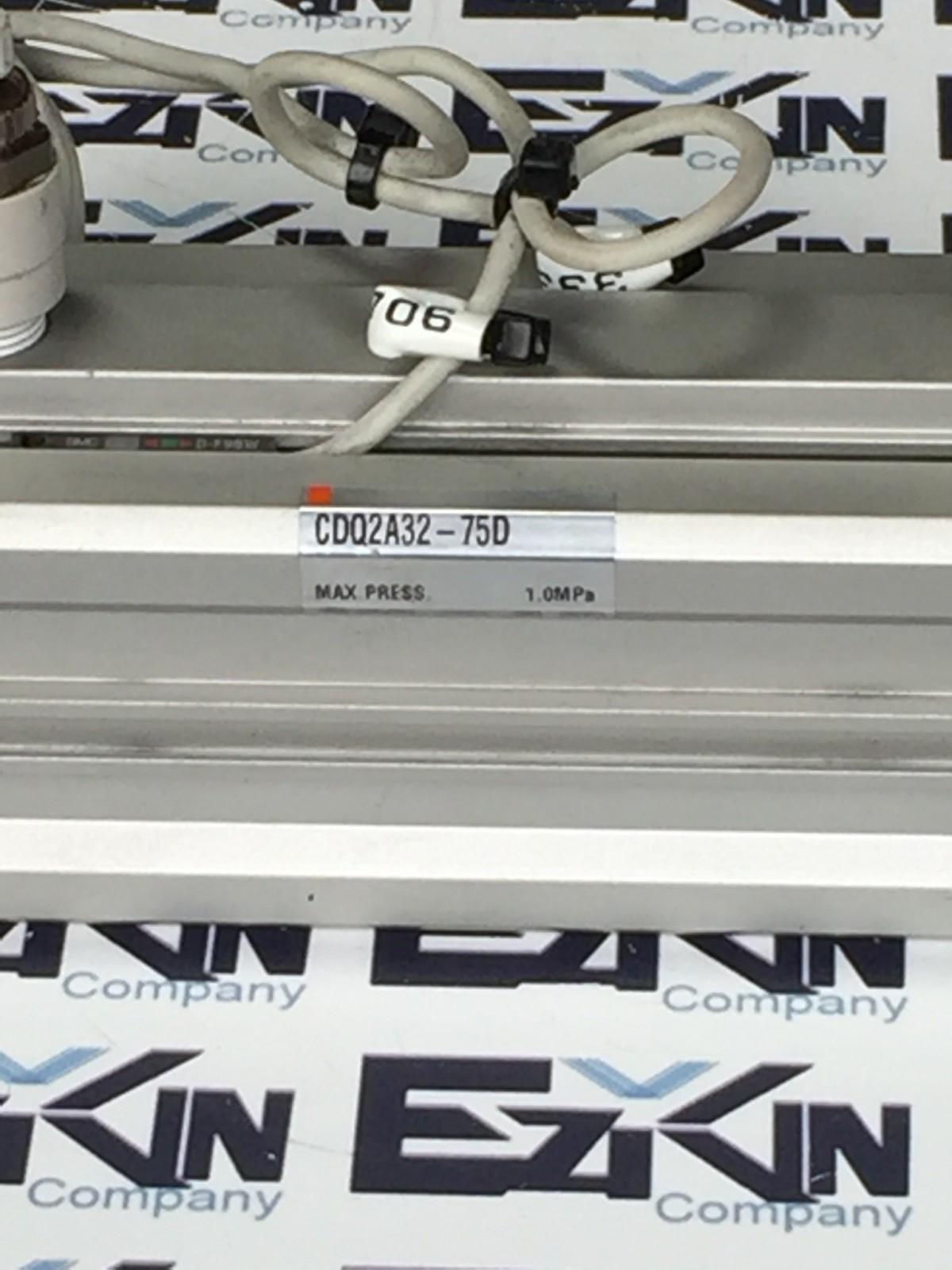 SMC CDQ2A32-75D Pneumatic Cylinder 32mm Bore 75mm Stroke  - $35.40