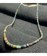 25 Carat Natural Ethiopian Multicolor Black Welo Opal Bead Gemstone Neck... - $158.40