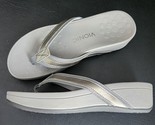 Vionic Womens Gray 380 High Tide Flip Flop Size 8 Arch Support Wedge Sandal - $37.51