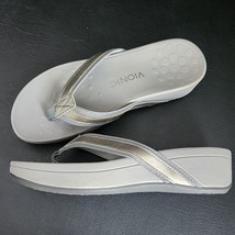 Vionic Womens Gray 380 High Tide Flip Flop Size 8 Arch Support Wedge Sandal - $37.51