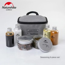 Naturehike 6pcs Outdoor Camping Tableware Storage Container Seasoning Bottles Ca - £86.62 GBP