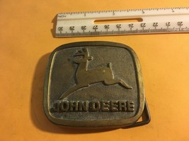 Vintage John Deere Brass Belt Buckle - £15.73 GBP