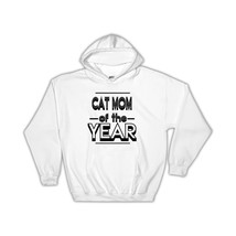 CAT MOM of The Year : Gift Hoodie Christmas Birthday Secret Santa Gift Idea Holi - £28.76 GBP