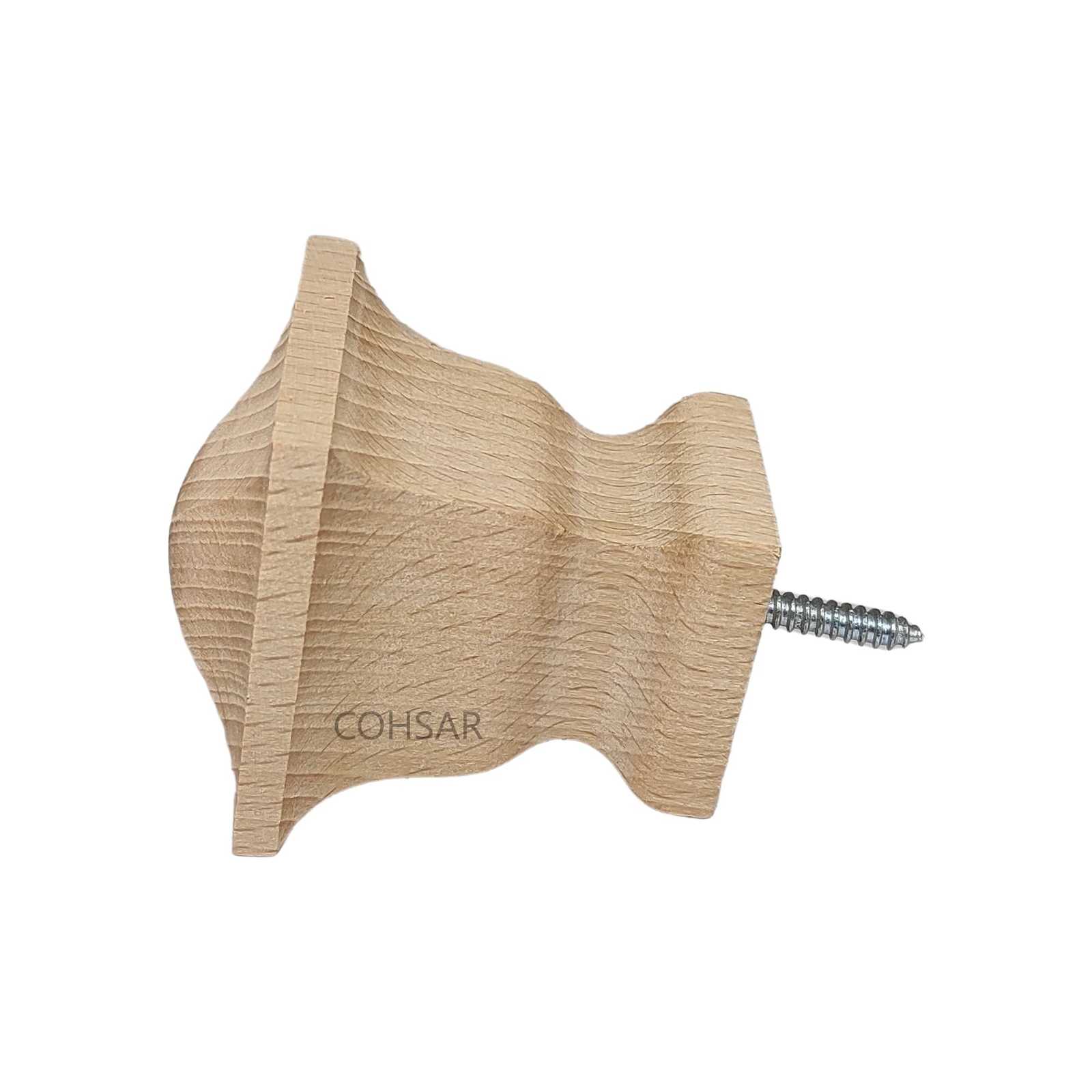 Square curtain rod finial | wooden curtain brackets | curtain poles - $5.00