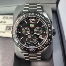 USED Tag Heuer Formula 1 Chronograph Black Dial Stainless Steel Mens Watch 43mm - £638.01 GBP