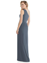 Dessy 8156..Full Length, One shoulder elegant Dress...Silverstone...Size 6..NWT - £58.81 GBP