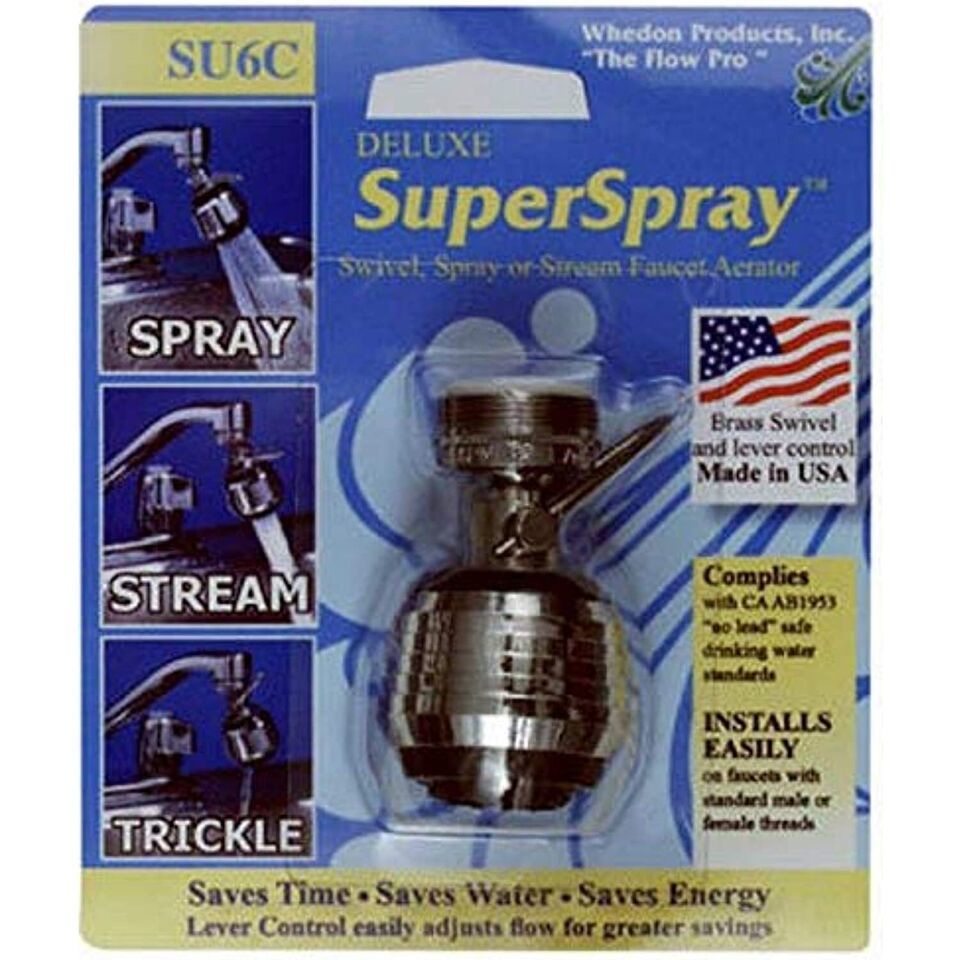 Whedon Products SU6C DLX SPR Swiv Aerator, Black - $27.07
