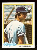 Kansas City Royals Joe Lahoud 1978 Topps # 382 Ex - £0.39 GBP
