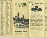 Churchill Downs Brochure with History Museum &amp; Kentucky Derby Winners Li... - £15.62 GBP