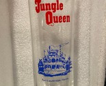 Vintage Jungle Queen Tall Slim Glass Fort Lauderdale Florida Size 7” X 2... - $13.99