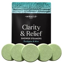Aromatherapy Shower Steamers - 15 Tablets Eucalyptus and Mint Shower Bombs - £7.76 GBP
