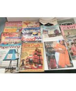 Mixed 35 craft magazine booklet lot how to crochet knit  patterns  paint... - $24.75