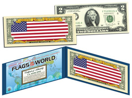 UNITED STATES USA - Flags of the World Genuine Legal Tender U.S $2 Bill ... - £11.07 GBP