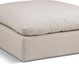 187Beige-Ott Comfy Collection Modern | Contemporary Upholstered Ottoman,... - $810.99
