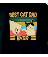 Best Cat Dad Ever TShirt - Kitten Lover 4XL Vintage Funny T-Shirt Novelty - $12.80