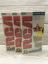 Three New Sealed Blank RCA VHS VIDEO Tape Tapes  T-120H Standard Grade 6 Hours - £8.44 GBP