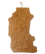 Totally Bamboo Cutting Serving Board Map of Seattle Washington1 100% Bamboo - $13.81