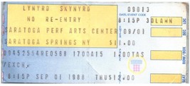 Vintage Lynyrd Skynyrd Ticket Stub September 1 1988 Saratoga Springs New York - $39.59