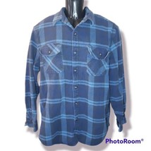 Anchorage Expedition Shirt Flannel Button Up Blue Plaid sz M - £15.58 GBP