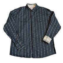 Scully Men’s Western Pearl Snap Long Sleeve Shirt Sz L Black Skull Print... - $39.55
