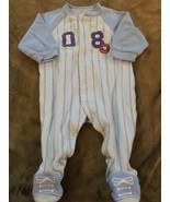 Child Of Mine Boys Blue Striped Baseball Mommy&#39;s Allstar Long Pajamas NE... - $71.90 MXN