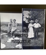 Antique Photo Negatives Two Fun Couples 1920s 30s Two Couples One Picnic - $149.22 MXN