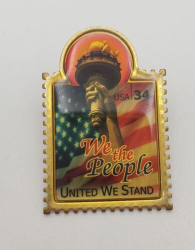 We The People United We Stand 2002 USPS Patriotic Stamp Collectible Lape... - $16.63
