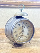 Antique Seikosha Alarm Clock For Parts Or Repair (Time Spring Blown) (K9965) - £59.95 GBP