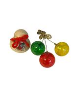 Vintage Japan Christmas Bell &amp; Clip-On Ornament Cluster Set Plastic Mid ... - $19.80