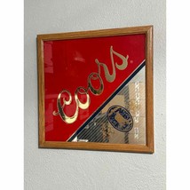 Coors Vintage Bar Man Cave Advertising Glass Mirror Sign 1988. - £73.07 GBP