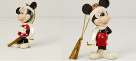 Lenox Disney Mickey &amp; Minnie Winter Fun Figurine Ornament Set Scarf Gloves NEW - £132.70 GBP