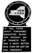 New York State Marker, New York State Plaque, Metal Plaque, Hand Painted - £36.76 GBP