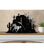 16.5in W Southwest Theme Desert Mountain Shelf or Mantel Clock - Running... - $109.00