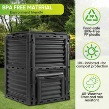 80 Gallon Garden Composter Bin Outdoor Fast Creation Of Fertile Soil Com... - £68.17 GBP