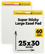 Post it Super Sticky Easel Pad 25 in x 30 in White 30 Sheets/Pad 2 Pad/P... - $1,088.45 MXN