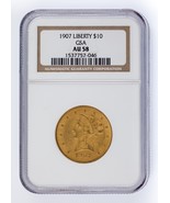 1907 G$10 Gold Liberty Head Graded by NGC as AU-58! Released by GSA - $95,882.44 MXN