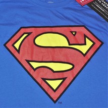 Women&#39;s / Junior Superman Logo T-SHIRT ~ Nwt ~ Sz L / Large ~ Dc Comics ~ Blue - £11.64 GBP