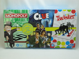 Monopoly Clue And Twister 3 In 1 Games Hasbro 2020 Bilingual New Open Box - $49.19