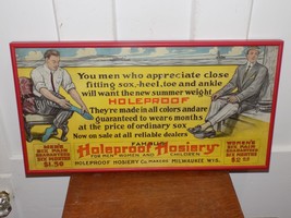 Vintage Holeproof Hosiery Paper Advertising in Frame - €149,76 EUR