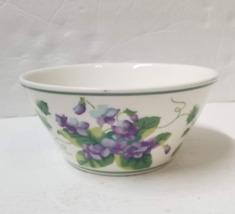 Waverly Garden Room Sweet Violets Cereal Bowl SMALL CHIP - £5.53 GBP