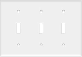 Minamei 3-Gang Toggle Switch Flexible Wall Plate Plastic Cover UL Listed - $6.92