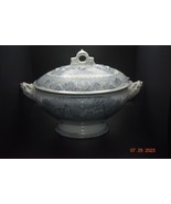 Vintage Ceramic Soup Tureen white & blue Bavarian China, Manufactured 1820-1840. - $463.35 MXN