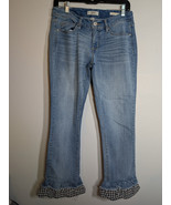 Vintage America Blues Jeans Womens Size 4 Cropped Plaid Ruffle Pocket De... - $28.43 CAD