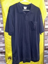 LL Bean Mens Polo Shirt Size Tall L Navy blue￼ Short Sleeve With Pocket￼ - £11.80 GBP